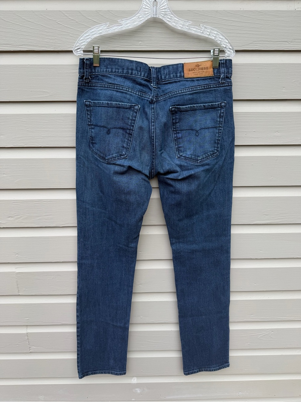 Men's Lucchese Dark Blue Stretch Denim Jeans 33x33 - Picture 4 of 4